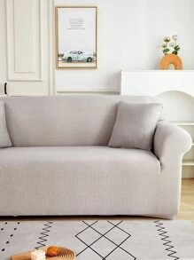 1入組滌綸沙發套帶1入組枕套無填充物極簡灰色彈力沙發套四季皆宜 - 米色 - 查看 8