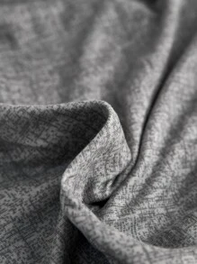 1pc Polyester Dining Chair Slipcover, Minimalist Grey Stretchy Dining Room Chair Slipcover For Dining Room - Grey - View 5