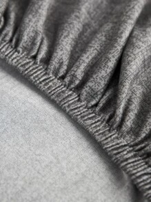 1pc Polyester Dining Chair Slipcover, Minimalist Grey Stretchy Dining Room Chair Slipcover For Dining Room - Grey - View 6