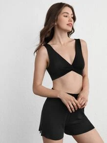 Ocili Sujetador de uso diario con giro frontal suave y cómodo-Negro - Negro - Ver 8