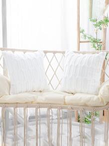 1 Vải Dệt Đệm, Tối Giản Màu Trắng Mờ Trang Trí Ném Gối Không Chất Độn Cho Ghế Sofa - trắng - Xem 2