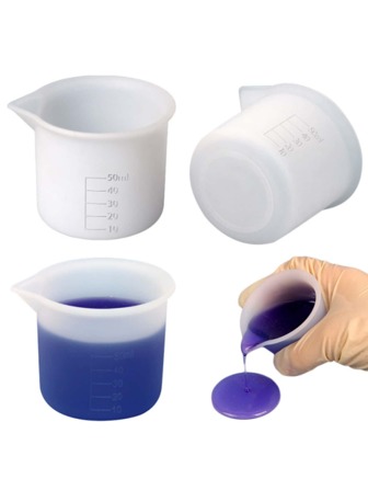 1 件 50 毫升硅胶模具，创意量杯形 DIY 硅胶模具，用于工艺品