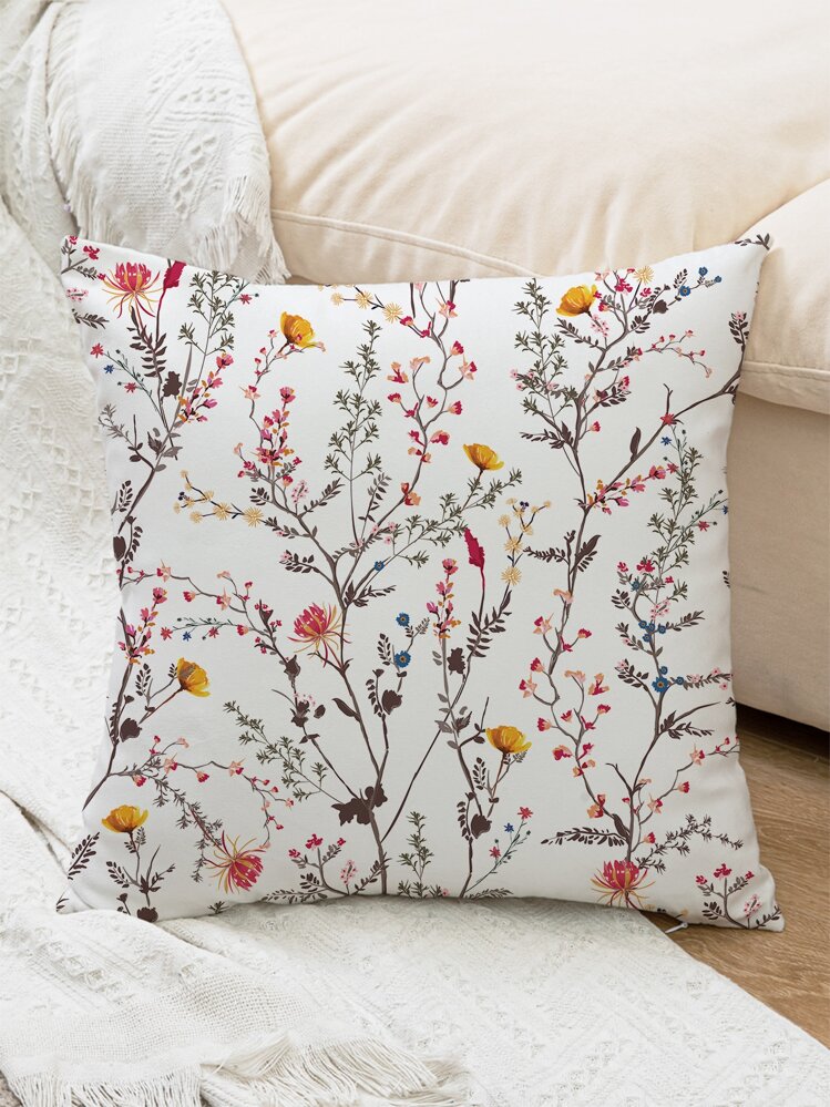Homemissing Set di 4 federe per cuscino con farfalle 45,7 x 45,7 cm, con stampa di farfalle, federe per cuscini con motivo floreale, viola e bianco, decorazione per la stanza