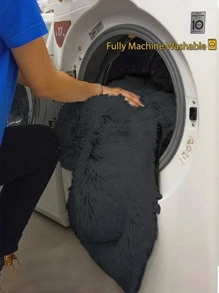 1pc Solid Color Plush Pet Sofa Bed - Dark Grey - View 4