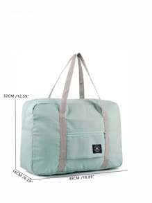 Bolsa de viaje de ocio, Bolsa de fin de semana, Bolsa de noche, Bolsa de lona, Ultraligera, Plegable, Gran capacidad, Adecuada para viajes, Viaje de negocios, Regreso a la escuela, Fitness, Vacaciones, Hospitalización - verde menta - Ver 2