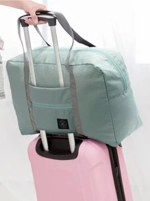 Bolsa de viaje de ocio, Bolsa de fin de semana, Bolsa de noche, Bolsa de lona, Ultraligera, Plegable, Gran capacidad, Adecuada para viajes, Viaje de negocios, Regreso a la escuela, Fitness, Vacaciones, Hospitalización - verde menta - Ver 3