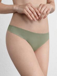 Ocili Leisure Stretchy & Smooth Brazilian Style Seamless No Show Low Waist Tanga - Green - Mint Green - View 5
