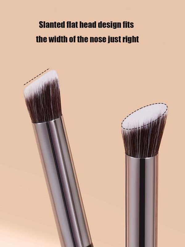 1pc Nose Shadow Brush,Nose Contour Brush,Mini Flat Angle Contouring