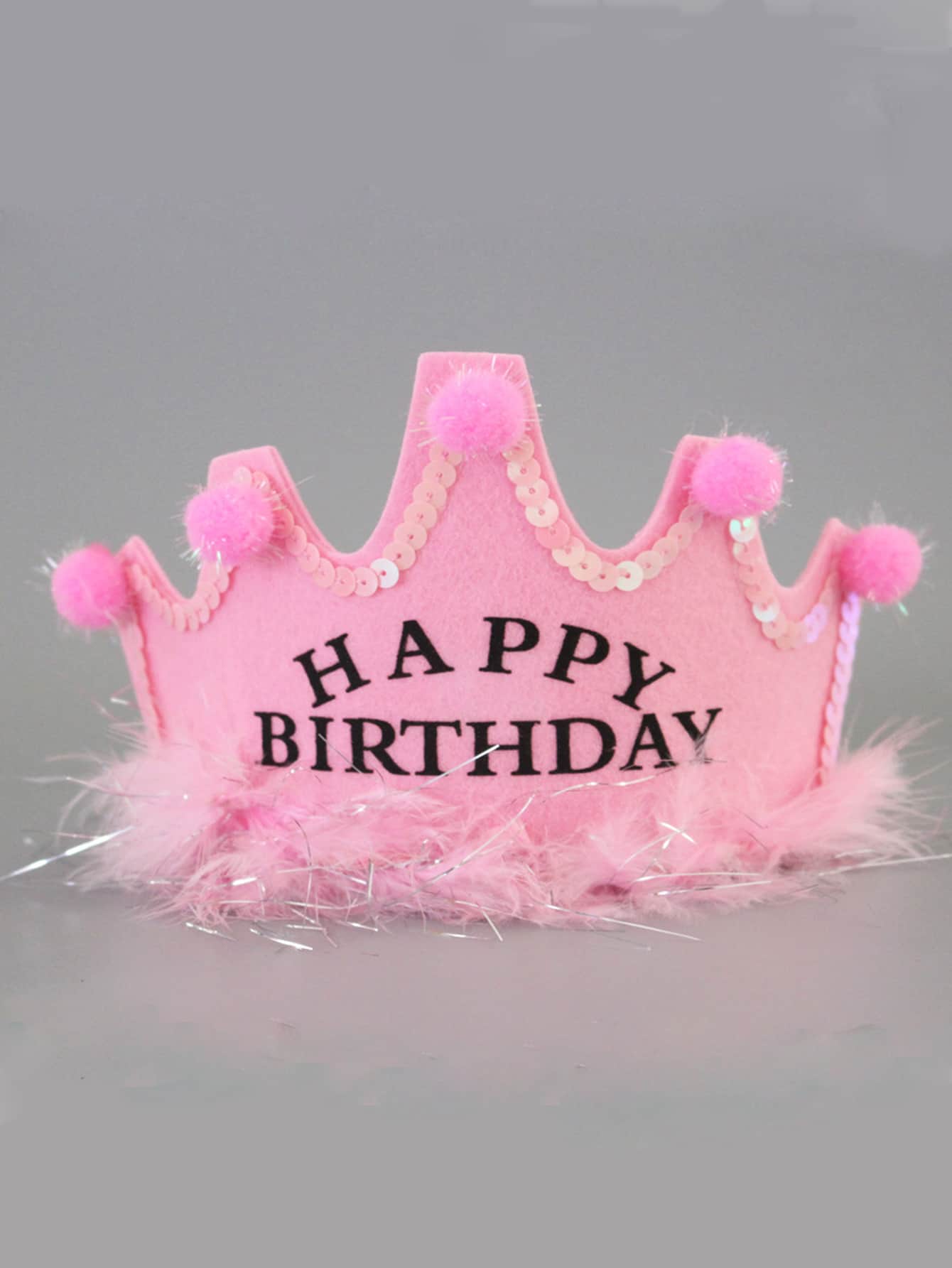 Mũ sinh nhật 1 cái Crown - Hồng - Xem 1