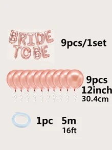 19 piezas set globo de Bride To Be - Oro rosa - Ver 4