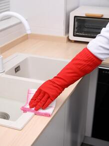1 par de guantes de unicolor para lavar los platos, cocina, baño, hogar, artículos para el hogar