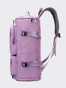 週末假期行李旅行軍用背包肩袋，大容量防水運動健身袋，過夜登機醫院手提包，帶有乾濕分離和鞋位隔層，休閒多功能便攜式學生背包，適用於商務、假日、戶外、滑雪、鍛煉、學校背包，大容量，便攜式，帶有筆記本電腦隔層，適用於女孩、女人、男孩、男人、大學生、中學生、高中生、工作、商務、通勤、戶外、旅遊、郊遊 - 紫色 - 查看 7