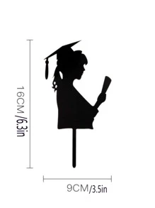 1pc Figure Design Cake Topper - Black - View 3
