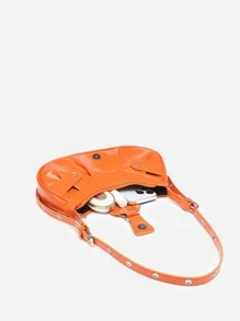 Túi vai Khóa Đúc Thùa khuyết Có thể điều chỉnh được Đúng mốt - trái cam - Xem 4