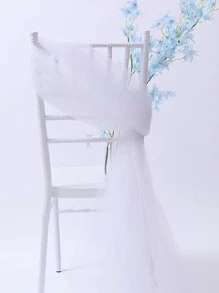 1入組白色婚禮裝飾滌綸網紗適用於婚禮裝飾用品