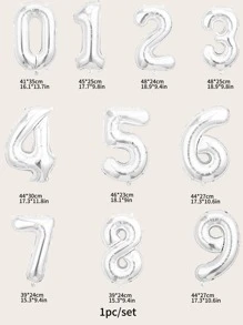 H.L.BALLOON 1 pieza Globo de lámina de número azul de 16 pulgadas (sorbetes no incluidos) - Ver 4