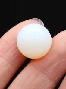 1pc Stone DIY Bead - White - View 1