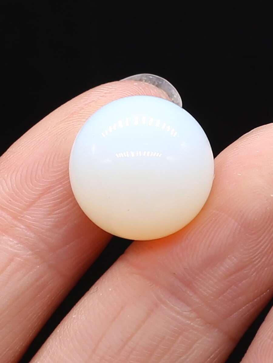 1pc Stone DIY Bead - White - View 1