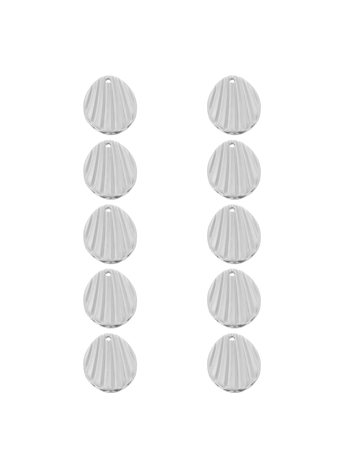 10入組/套外殼設計DIY首飾配件 - 銀色 - 查看 1
