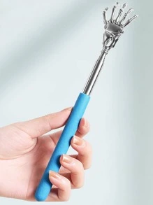 1pc Stainless Steel Telescopic Back Scratcher, Creative Back Scratcher For Household - Blue - View 12