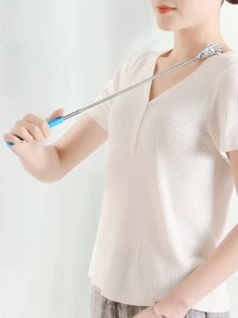 1pc Stainless Steel Telescopic Back Scratcher, Creative Back Scratcher For Household - Blue - View 14