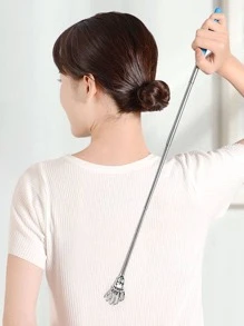 1pc Stainless Steel Telescopic Back Scratcher, Creative Back Scratcher For Household - Blue - View 16