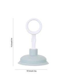 1pc Blue PVC Drain Cleaner, Plunger Shaped Hair Drain Cleaner Tool For Kitchen - Blue - View 2