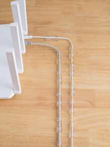 20入組/套免打孔塑料電線固定器簡約透明壁掛式家用線架 - 無色 - 查看 5