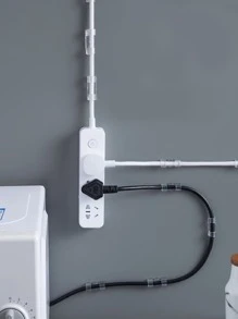 20入組/套免打孔塑料電線固定器簡約透明壁掛式家用線架 - 無色 - 查看 2