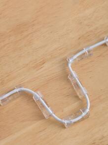 20入組/套免打孔塑料電線固定器簡約透明壁掛式家用線架 - 無色 - 查看 6