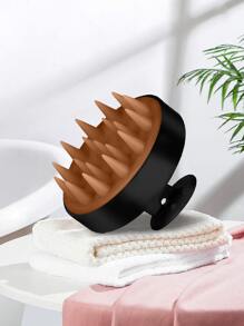 1入組棕色按摩洗髮刷浴室創意頭皮護理刷 - 棕色 - 查看 1