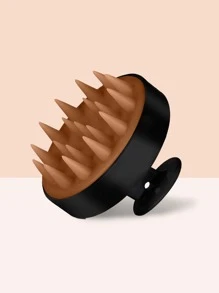 1入組棕色按摩洗髮刷浴室創意頭皮護理刷 - 棕色 - 查看 3