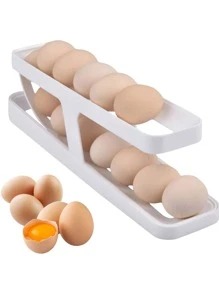 1 gói hộp đựng trứng trắng, giá đựng trứng sáng tạo tại nhà - trắng - Xem 1