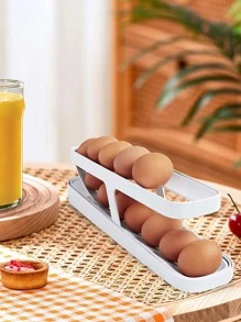 1 gói hộp đựng trứng trắng, giá đựng trứng sáng tạo tại nhà - trắng - Xem 2