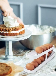 1 gói hộp đựng trứng trắng, giá đựng trứng sáng tạo tại nhà - trắng - Xem 3