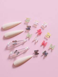 1pack Butterfly Design Nail Art Decoration - Multicolor - View 2