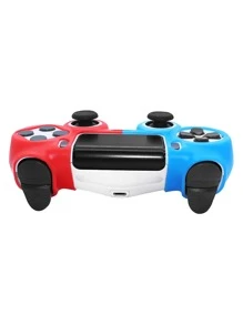 1 pieza Funda de dos tonos de silicona anti deslizante compatible con PS4 - Multicolor - Ver 3