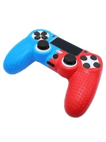 1 pieza Funda de dos tonos de silicona anti deslizante compatible con PS4 - Multicolor - Ver 4