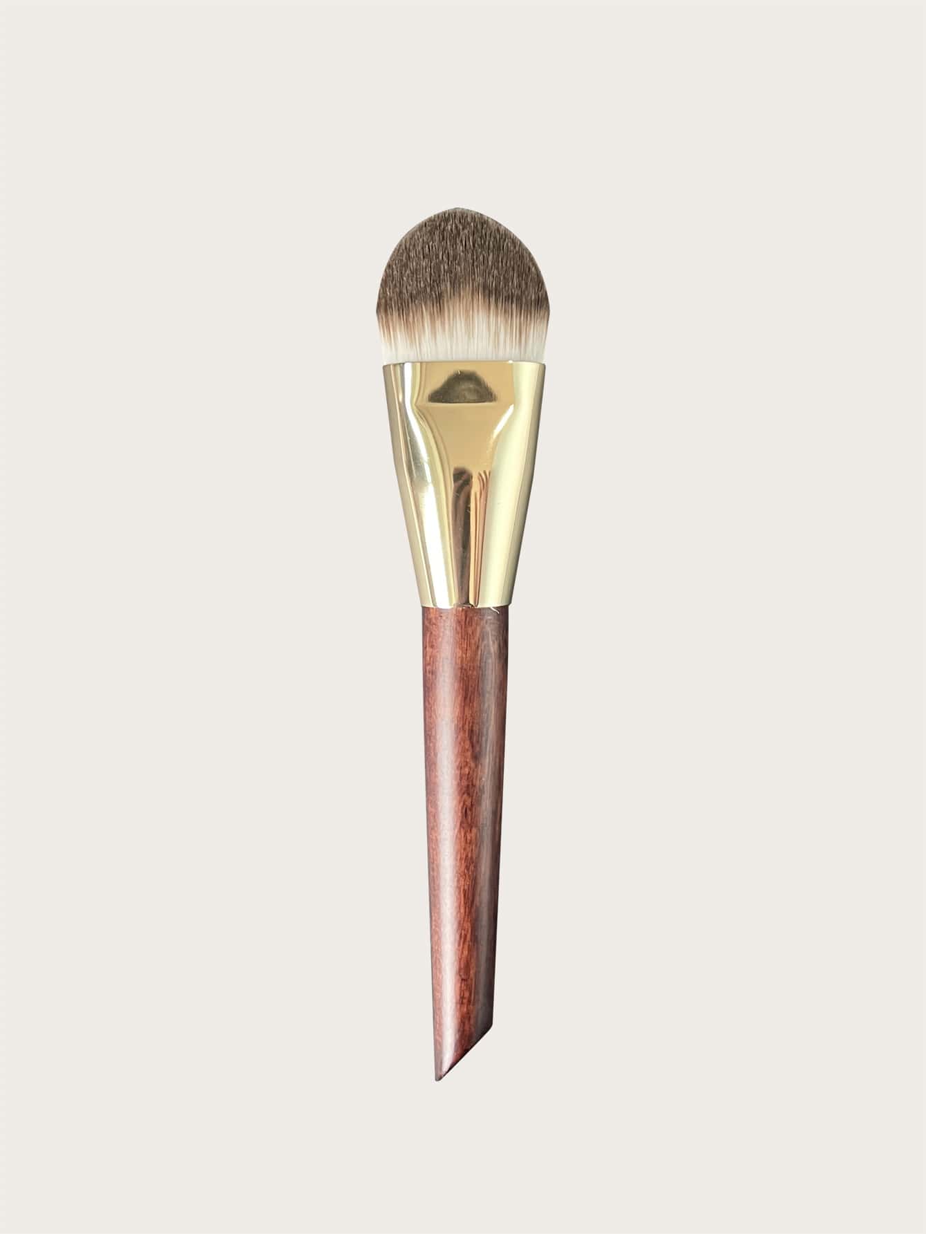 1pc Wooden Foundation Brush - Redwood - View 1