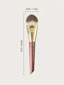 1pc Wooden Foundation Brush - Redwood - View 3