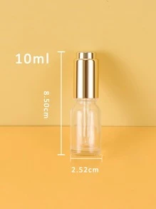 1入組10毫升透明金色按帽子滴瓶,空可填充精油瓶子容器香水化妝品瓶旅行緊迫滴瓶適用於香氛香薰化妝品 - 彩色 - 查看 3