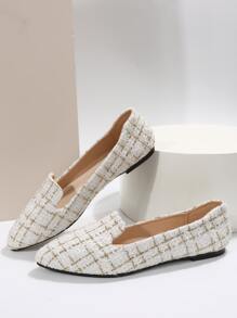 Giày bệt mũi nhọn thắt nơ cỡ lớn EU 36-45, thời trang màu xanh lá cây nhạt ngọt ngào, giày bệt đế bằng nhẹ nhàng thoải mái cho nữ, mùa xuân/hè/thu - Nhiều màu - Xem 6