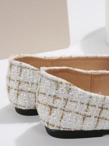 Giày bệt mũi nhọn thắt nơ cỡ lớn EU 36-45, thời trang màu xanh lá cây nhạt ngọt ngào, giày bệt đế bằng nhẹ nhàng thoải mái cho nữ, mùa xuân/hè/thu - Nhiều màu - Xem 7