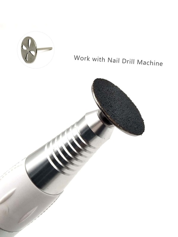 100pcs Replaceable Sanding Paper With Disk 25mm Pedicure Sandpaper Nail