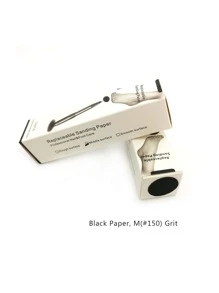 hytoos 100入組帶圓盤可更換砂紙25毫米修腳砂紙指甲鑽頭配件沙龍腳老繭工具 - 黑色 - 查看 5