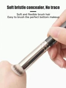 1支软毛遮瑕刷，多功能细节化妆工具，可遮盖痘痘、黑眼圈并晕染妆容，可用作粉底刷、遮瑕刷、腮红刷、修容刷、古铜粉刷、散粉刷等。 - 淺灰色 - 查看 5