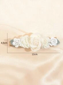 2pcs Baby Flower & Bow Decor Hair Band - White - View 3