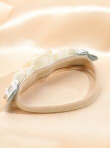 2pcs Baby Flower & Bow Decor Hair Band - White - View 4