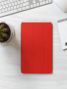 Ốp lưng PU chống nước có thể gập lại ba lần Tương thích với iPad - Đỏ - Xem 5