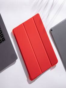 Ốp lưng PU chống nước có thể gập lại ba lần Tương thích với iPad - Đỏ - Xem 6